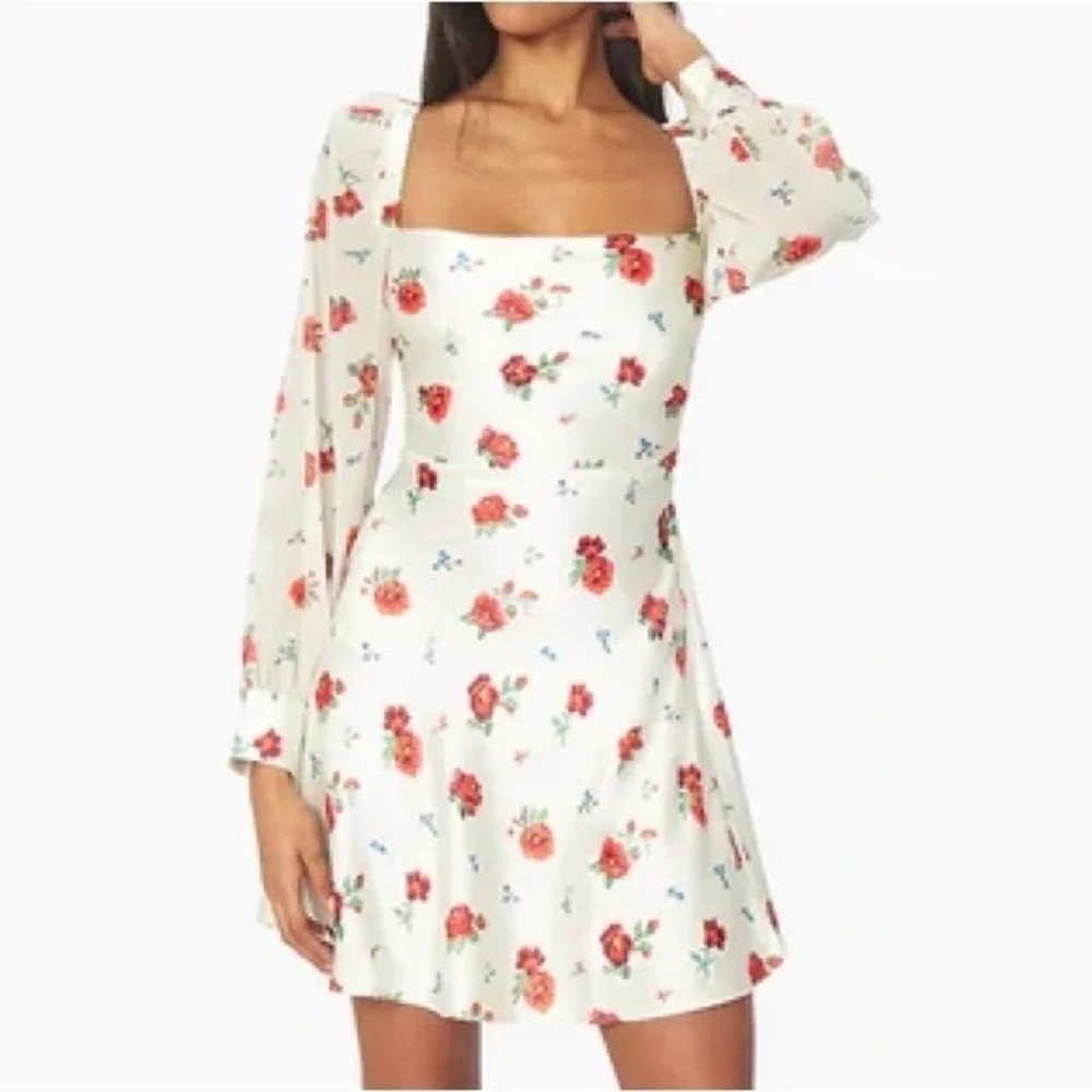 WE WORE WHAT | Chiffon Puff Sleeve Mini Dress Size 6
